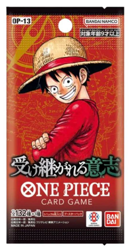 One Piece OP-13 Carrying on His Will Box 24 Bustine (JAP)
